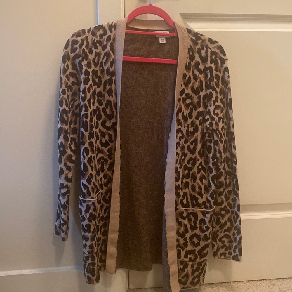 Jcrew leopard print cardigan size XS